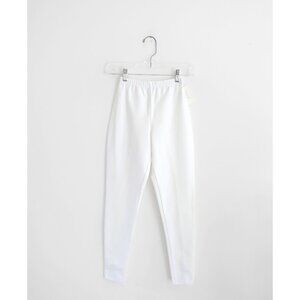 Vtg 80s Calvin Klein White Cotton Stretch Twill Pull-On Skinny Pants XS NWT